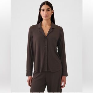 NWT Gap Modal Pajama Shirt in Terra Brown